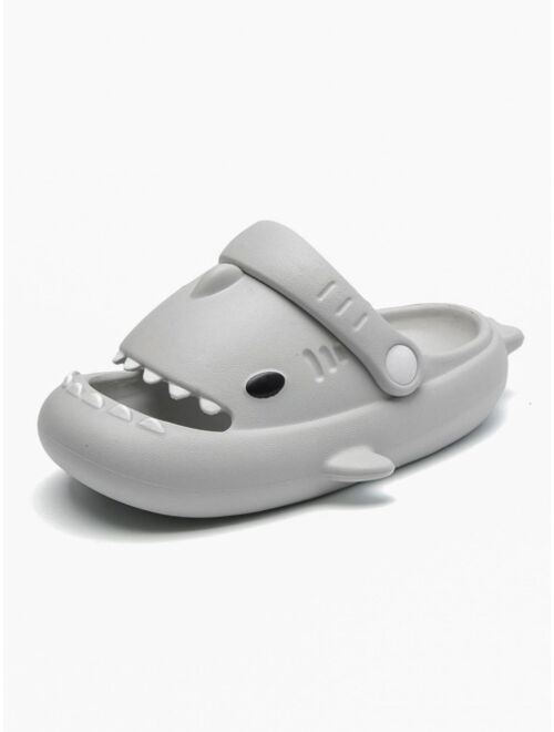 Shein Boys Cartoon Shark Design Vented Clogs