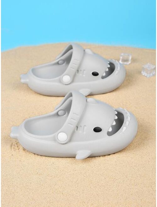 Shein Boys Cartoon Shark Design Vented Clogs