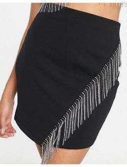 diamante trim skirt