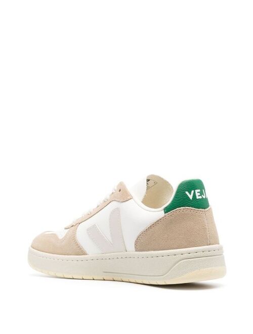 VEJA V-10 panelled lace-up sneakers