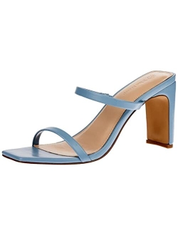 Women's Avery Square Toe Two Strap High Heeled Sandal