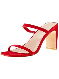 Women's Avery Square Toe Two Strap High Heeled Sandal