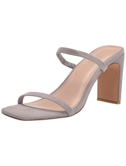 Women's Avery Square Toe Two Strap High Heeled Sandal