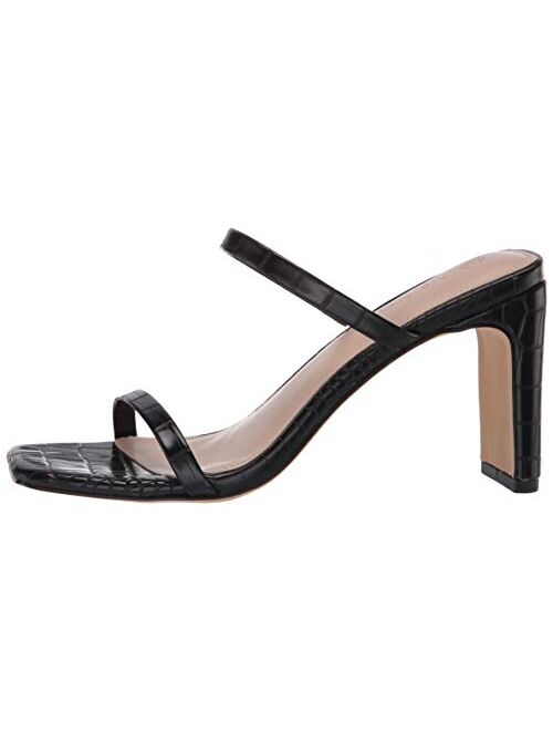 The Drop Women's Avery Square Toe Two Strap High Heeled Sandal