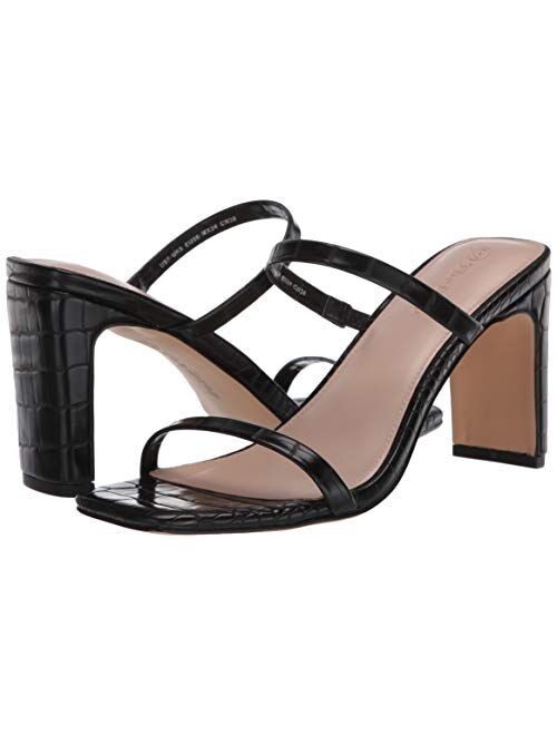 The Drop Women's Avery Square Toe Two Strap High Heeled Sandal