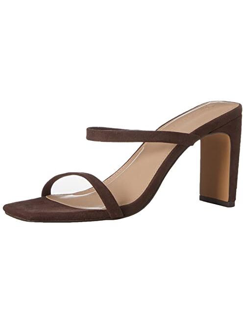 The Drop Women's Avery Square Toe Two Strap High Heeled Sandal