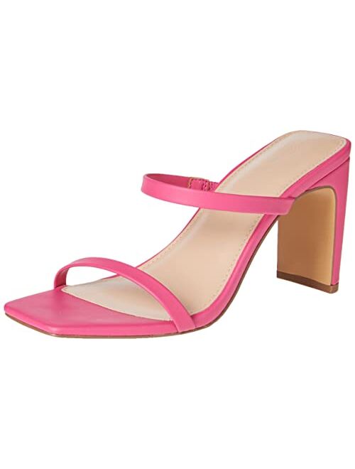 The Drop Women's Avery Square Toe Two Strap High Heeled Sandal