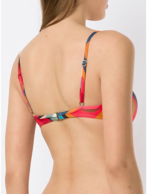 Lygia & Nanny Cassis printed bikini top