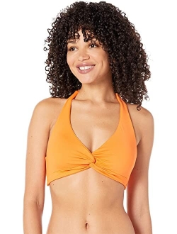 Palm Beach Knotted Halter Bikini Top w/ Removable Soft Cups