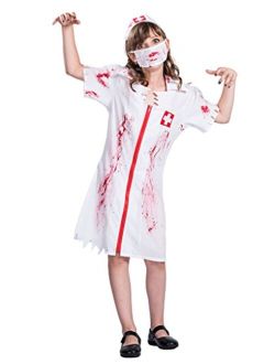 EraSpooky Girls Halloween Zombie Nurse Costume