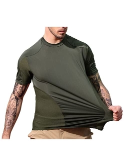 Men's Athletic Gym T-Shirts Moisture Wicking Performance Short Sleeve Tee