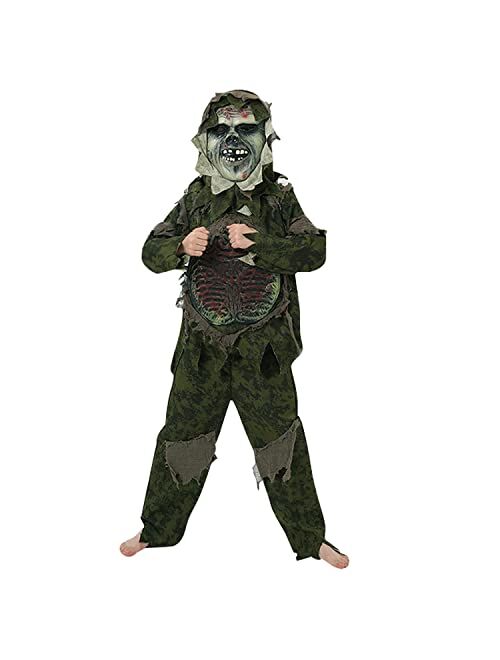 Young Antelope Zombie Costume Monster Cosplay Halloween Kids Role play Dress Up Party