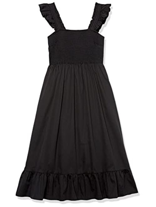 The Drop Women's Kimi Ruffled Shoulder Smocked Midi Dress