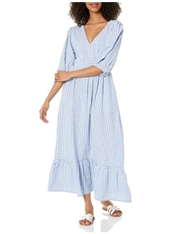 Women's Calie V-Neck Puff Sleeve Maxi Dress