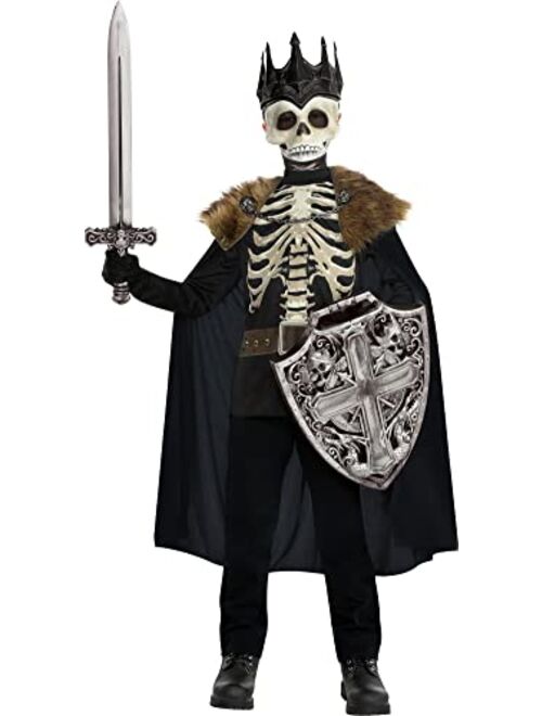 Party City Dark King Halloween Costume for Boys, Includes Printed Shirt, Mask with Crown and Cape