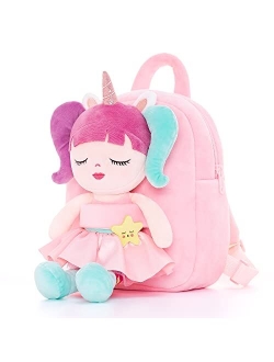 Lazada Girls Backpack with Doll Toddler Toys Baby Girls Gifts Rag Dolls Brown 9.5