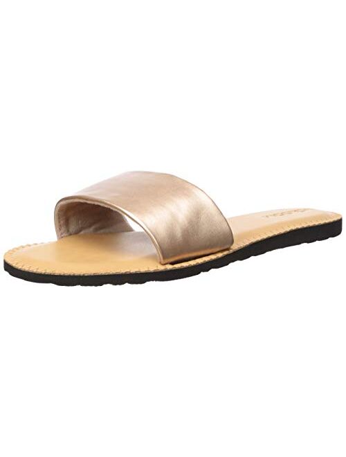 Volcom Women's Simple Synthetic Leather Strap Slide Sandal