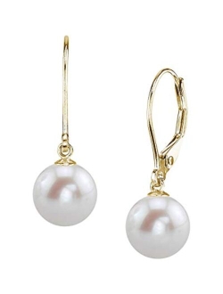 Freshwater Cultured Pearl Earrings for Women with 14K Gold Leverbacks in AAAA Quality - THE PEARL SOURCE