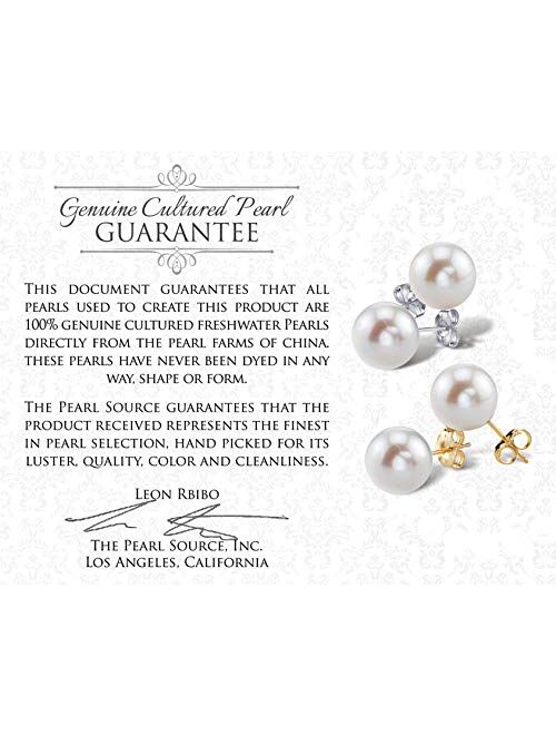 Freshwater Cultured Pearl Earrings for Women with 14K Gold Leverbacks in AAAA Quality - THE PEARL SOURCE