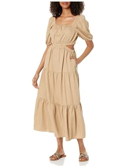 Women's Anaya Square Neck Cut-out Tiered Maxi Dress