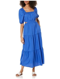 Women's Anaya Square Neck Cut-out Tiered Maxi Dress