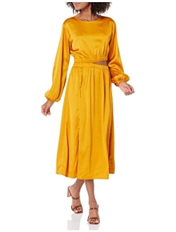 Women's Jacob Silky Long Sleeve Modest Cut Out Midi