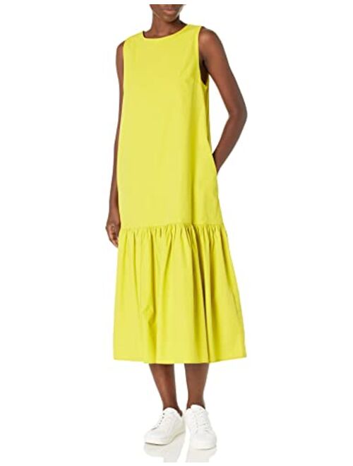 The Drop Women's Ilana Loose Sleeveless Wide-Hem Poplin Maxi Dress