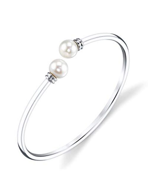 THE PEARL SOURCE 8-9mm Genuine Freshwater Cultured Pearl Jackie Bracelet for Women