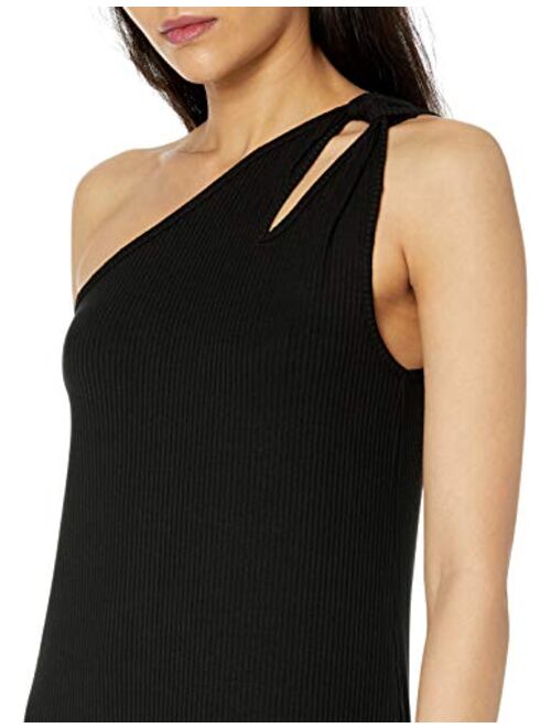 The Drop Women's Mickey Loose-fit One-shoulder Cutout Rib Knit Maxi Dress