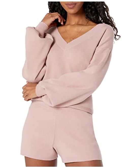 The Drop Women's Mia Bell Sleeve V-Neck Supersoft Sweater