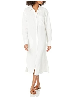 Women's Fiona Relaxed Linen Midi Shirt Dress