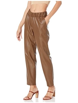 Women's @Lisadnyc Vegan Leather Pull-On Jogger