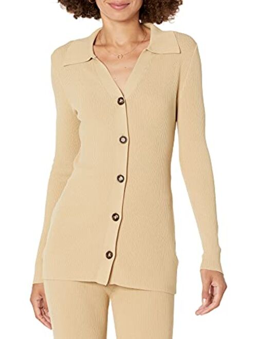 The Drop Women's Constance Rib Button Down Sweater