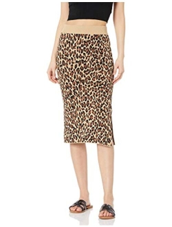 Women's Vera Slim Side Slit Midi Sweater Skirt