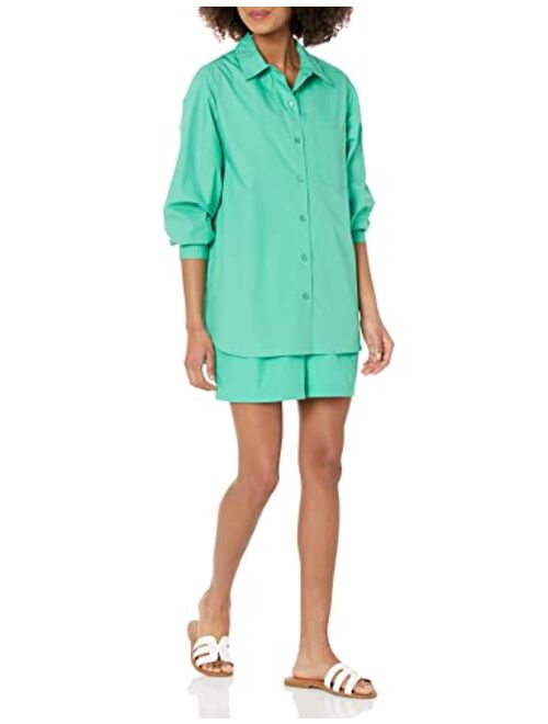 The Drop Women's Kendra Loose Fit Long Shirt