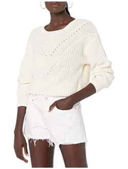 Women's Selena Cable Front Cropped Sweater