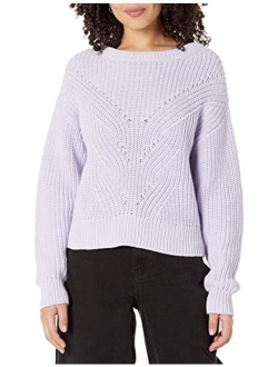 Women's Selena Cable Front Cropped Sweater