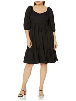 Women's Lexi Puff Sleeve Sweatheart Neckline Smocked Back Dress