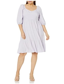 Women's Lexi Puff Sleeve Sweatheart Neckline Smocked Back Dress