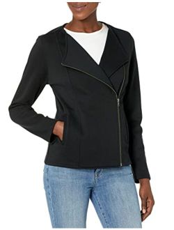 Women's @Caralynmirand Long Sleeve Knit Moto Jacket