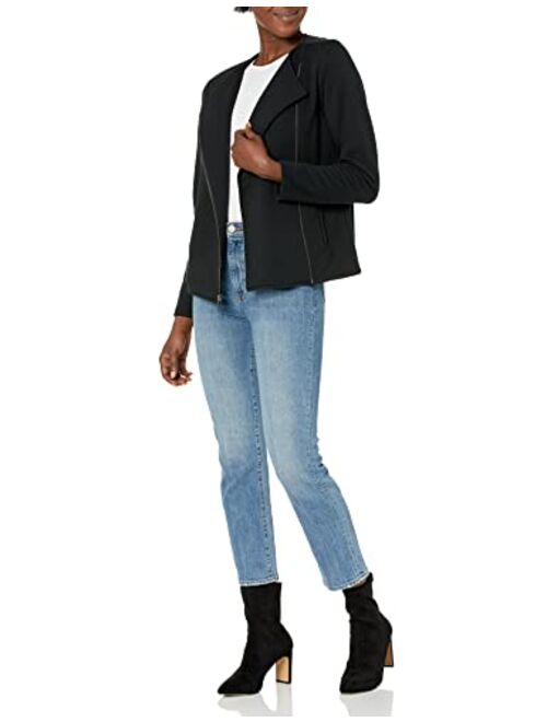 The Drop Women's @Caralynmirand Long Sleeve Knit Moto Jacket