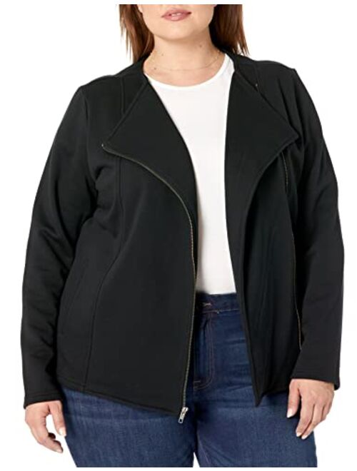 The Drop Women's @Caralynmirand Long Sleeve Knit Moto Jacket