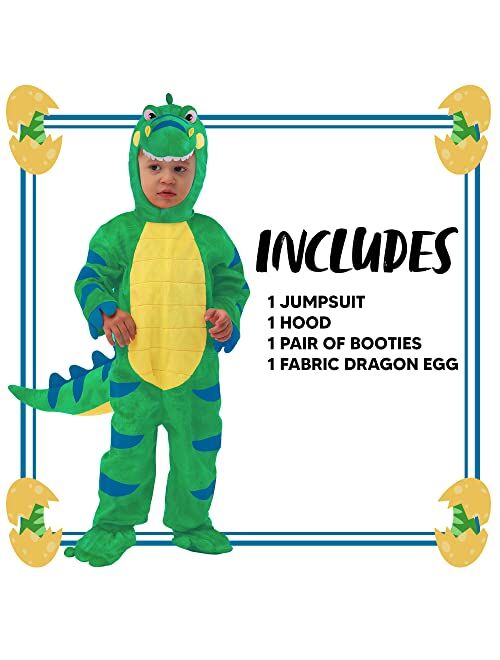 Spooktacular Creations Halloween Child Orange Dinosaur T-Rex Realistic Costume for Kids Toddler Halloween Trick or Treating-3T