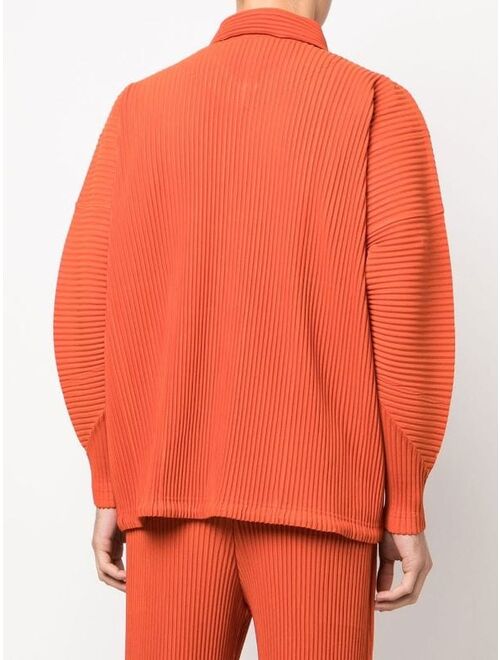 Homme Plisse Issey Miyake pleated long-sleeved shirt