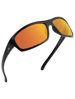 KastKing Kateel Polarized Sport Sunglasses for Men and Women, Ideal for Driving Fishing Cycling and Running,UV Protection