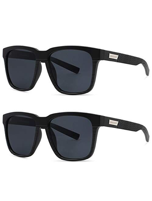 MAXJULI Polarized Sunglasses for Big Heads Men Women 8023