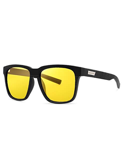 MAXJULI Polarized Sunglasses for Big Heads Men Women 8023