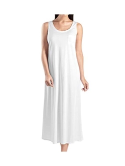 Women's Cotton Deluxe Long Tank Nightgown