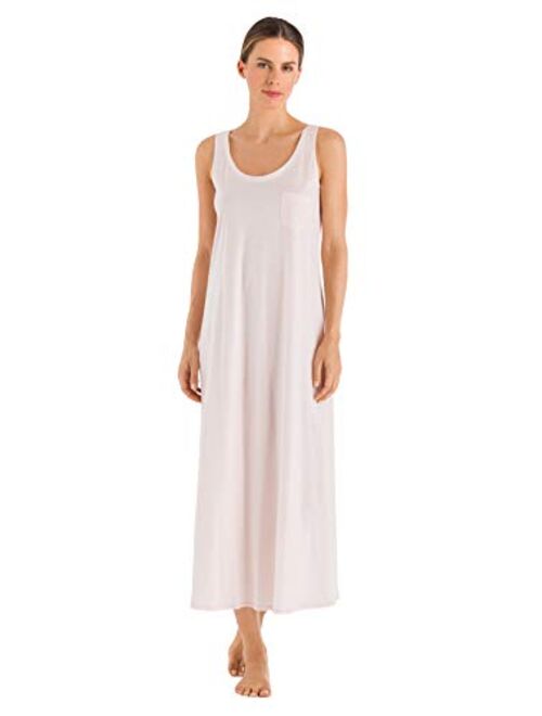 Hanro Women's Cotton Deluxe Long Tank Nightgown