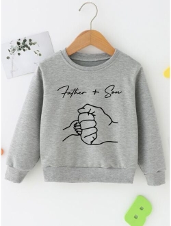 Toddler Boys Figure & Letter Graphic Sweatshirt